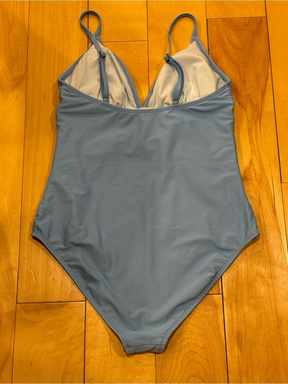 Amazon Light Blue One-Piece Swimsuit with Ruching - Picture 3 of 4